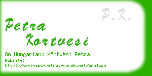 petra kortvesi business card
