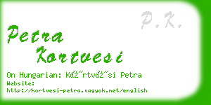 petra kortvesi business card